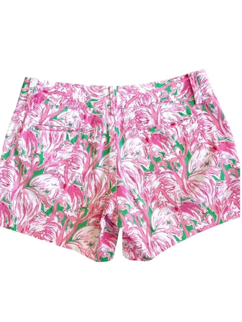 EUC Lilly Pulitzer Callahan Shorts Flamingo Pattern Size 0